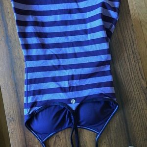 Lululemon purple striped yoga tank top